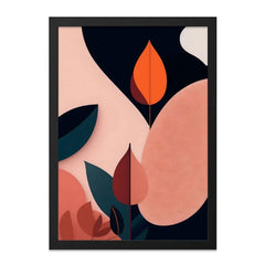 Abstract Leaves Wall Art, Modern Botanical Print, Contemporary Home Decor, Geometric Foliage Artwork, Nature Inspired Wall Decor - Tawshia