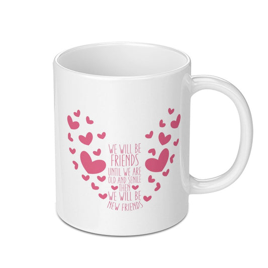 Friends Forever Mug, Best Friend Gift, Friendship Mug, Long Distance Friend, Heart Mug, Cute Coffee Mug, Coffee Lover Gift - Tawshia