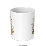 Lantern Sunflower Mug, Floral Mug, Butterfly Decor Mug, Autumn Flower Coffee Mug, Fall Theme Tea Cup, Nature Lover Gift, Gift for Her - Tawshia
