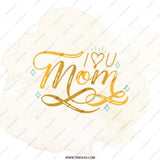 I Love You Mom Pocket Mirror, Mother's Day Gift, Unique Mom Gift, Birthday Gift for Mom, Compact Mirror for Her, Travel Mirror - Tawshia