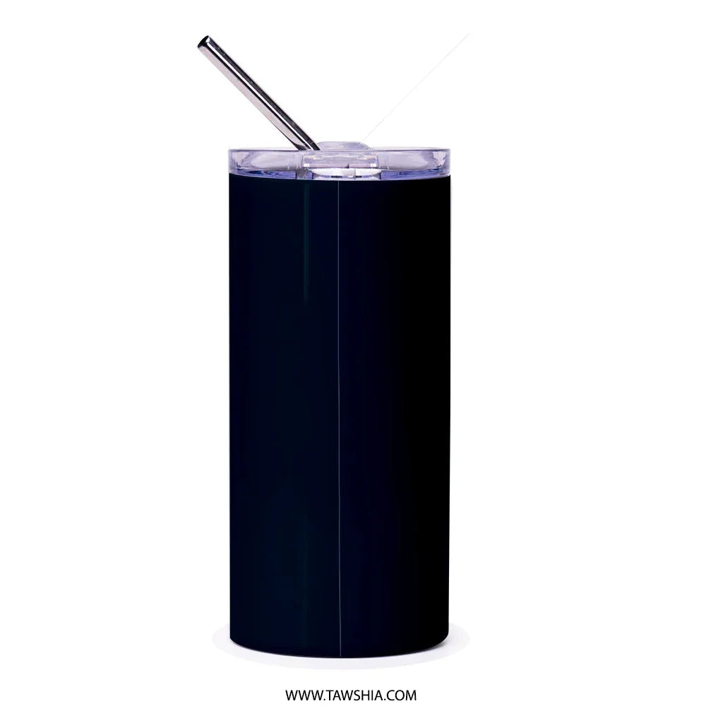 Insulated Black Tumbler Cup with Straw Drinkware product type