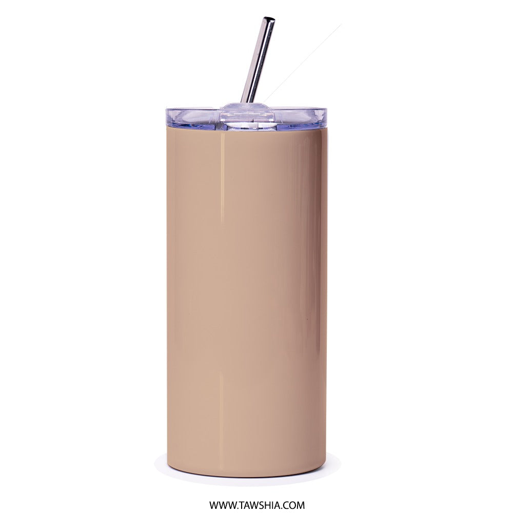 Floral Tumbler, Botanical Tumbler, Wildflower Design, Aesthetic Tumbler, Modern Tumbler, Trendy Tumbler, Beige Tumbler, Flower Tumbler - Tawshia