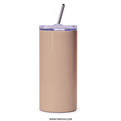 Floral Tumbler, Botanical Tumbler, Wildflower Design, Aesthetic Tumbler, Modern Tumbler, Trendy Tumbler, Beige Tumbler, Flower Tumbler - Tawshia