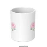 Roses are a Girl's Best Friend Mug, Floral Gift, Girly Mug, Flower Mug, Gift for Her, Coffee Mug, Tea Cup - Tawshia