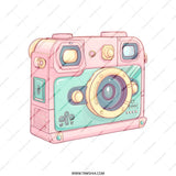Cute Camera Tote Bag, Pastel Colors, Photographer Gift, Stylish Tote, Trendy Design, Everyday Bag, Shopping Bag, Book Bag, Travel Tote - Tawshia