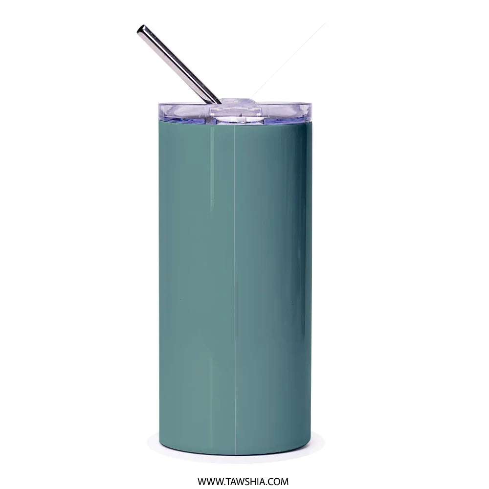 Teal Travel Tumbler with Straw Insulated Drinkware product type