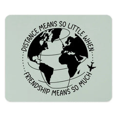 Long Distance Friendship Mouse Pad, World Map Gift, Best Friend Abroad, Travel Lover Gift, Moving Away Present, Friendship Quote - Tawshia