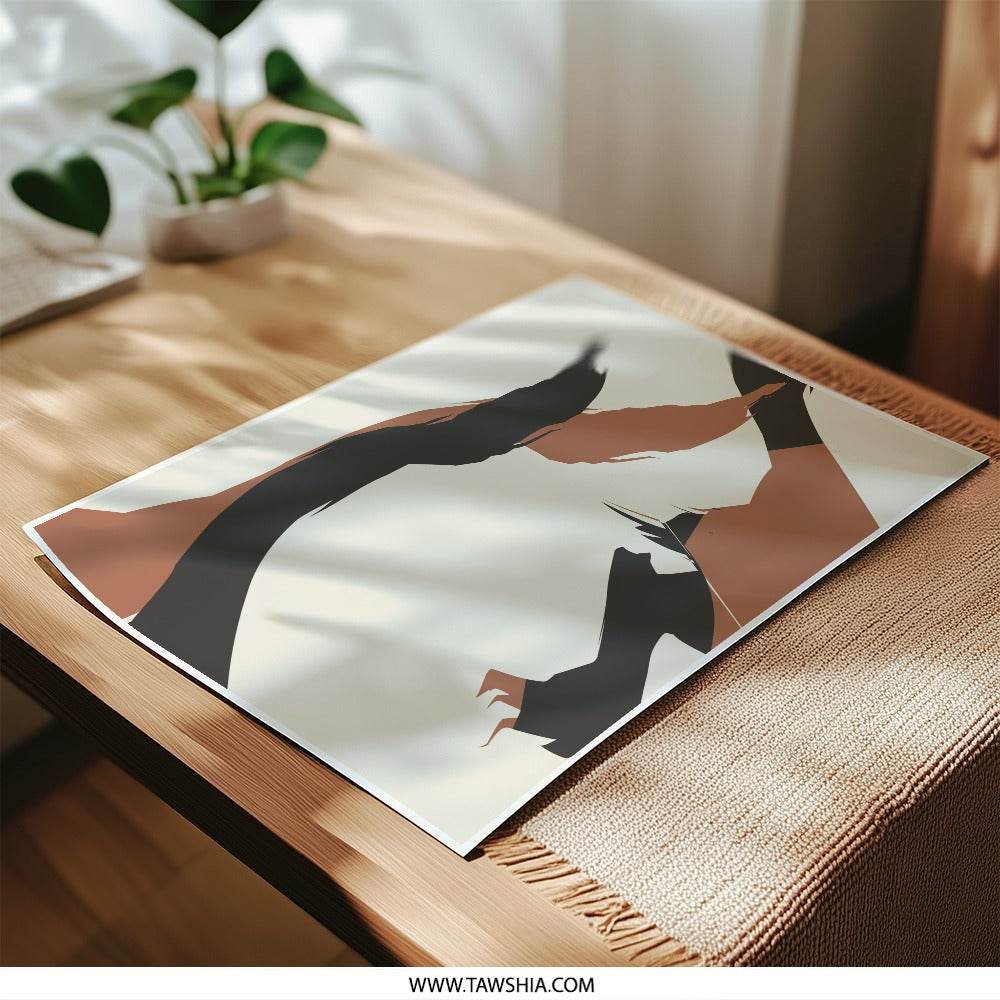 Abstract Tiger Photographic Print, Geometric Animal Wall Art, Modern Home Decor, Minimalist Tiger Print, Trendy Art Gift Idea - Tawshia