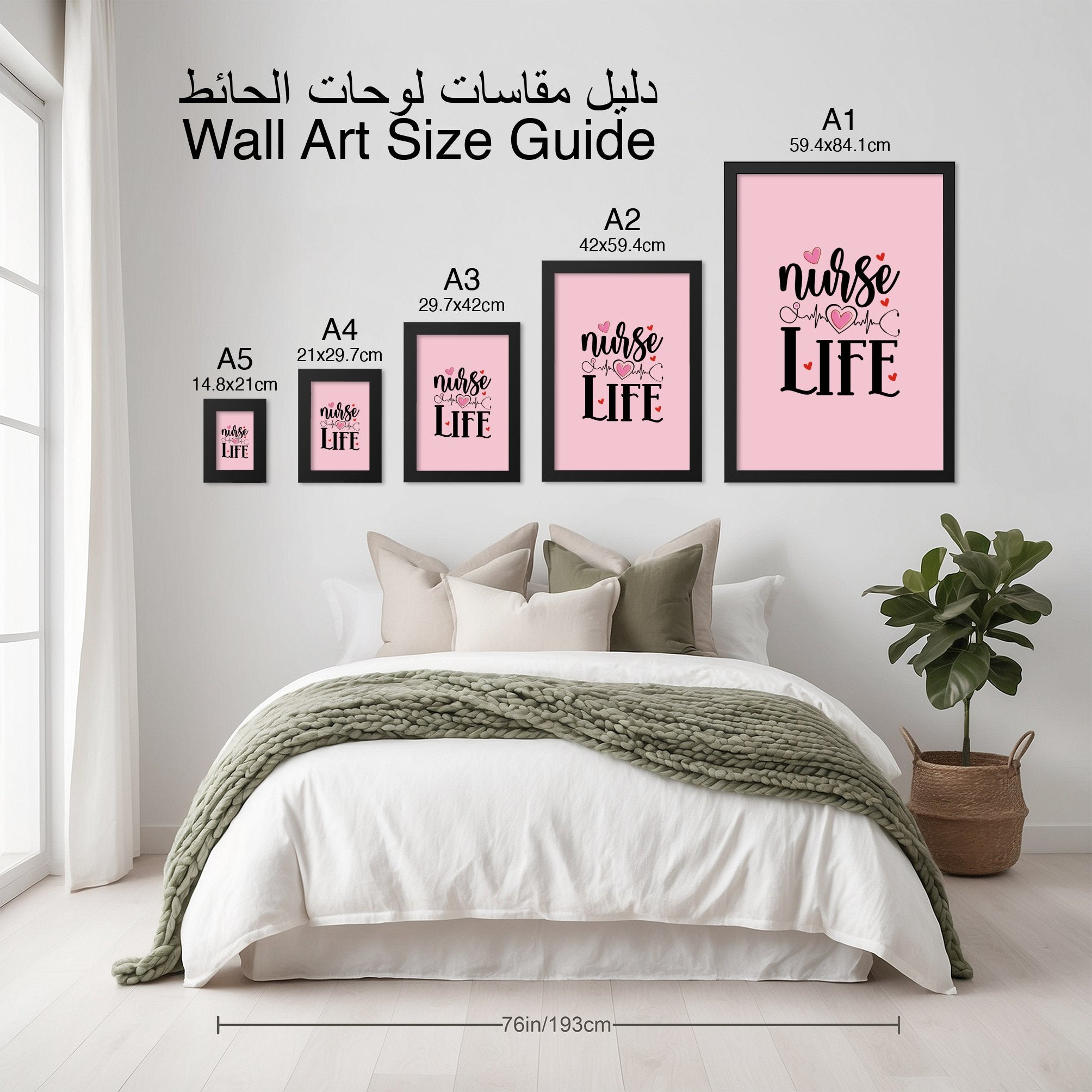 Nurse Life Wall Art Large Size Guide Chart Product
