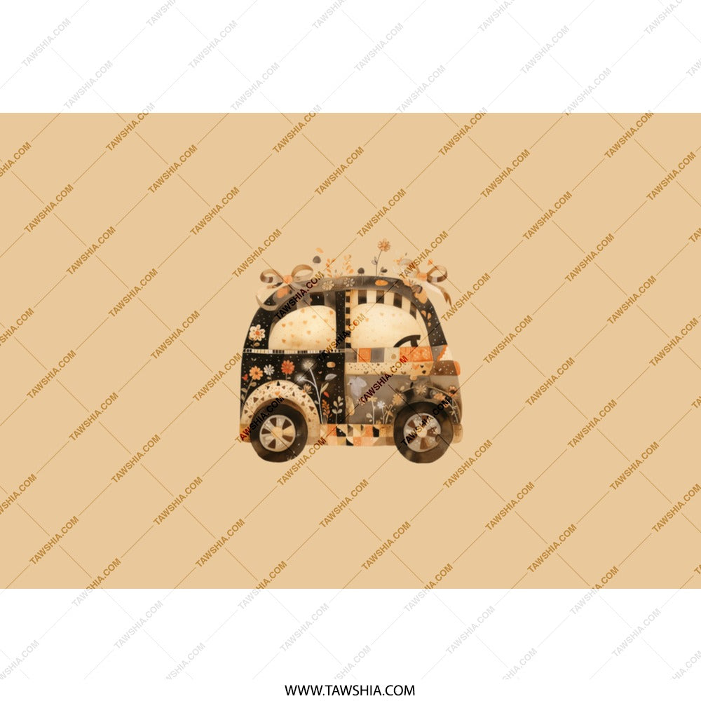 Vintage Car Tumbler, Retro Auto Travel Mug, Floral Car Lover Gift, Cute Vehicle Tumbler, Unique Automotive Design, Tumblers For Drinks - Tawshia