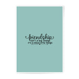 Friendship Photographic Prints, Inspirational Wall Art, Gift for Friends, Home Decor, Minimalist Art Print, Positive Quote Print - Tawshia