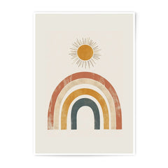 Rainbow Photographic Print, Boho Wall Art, Minimalist Decor, Sun Art Print, Modern Art Print, Neutral Tones Art, Home Decor Art - Tawshia