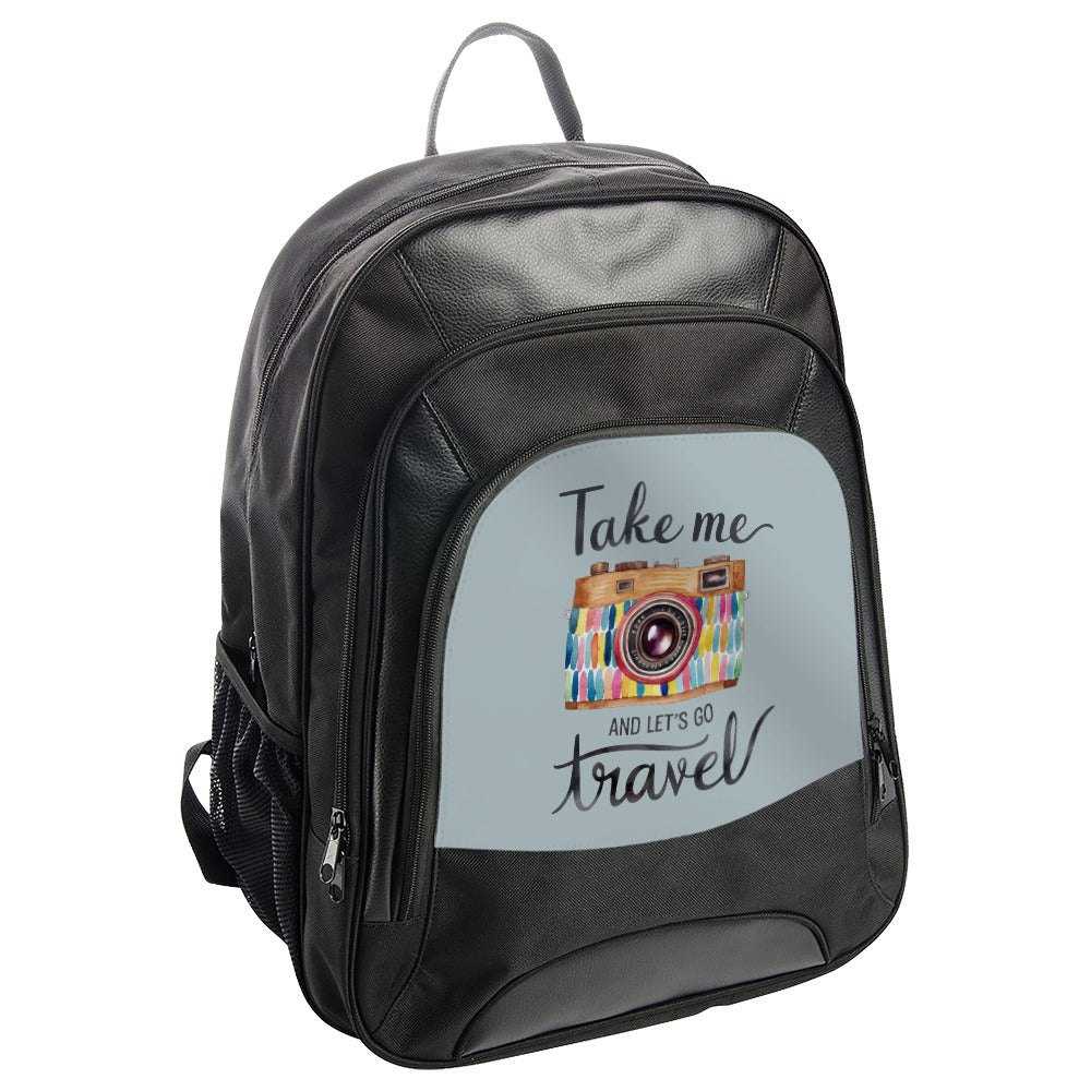 Travel Camera Backpack, Wanderlust Bag, Photography Lover Gift, Adventure Ready Backpack, Unique Design Rucksack, Stylish Everyday Backpack - Tawshia