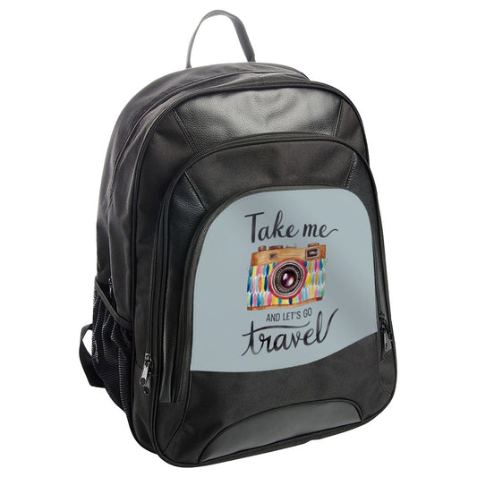 Travel Camera Backpack, Wanderlust Bag, Photography Lover Gift, Adventure Ready Backpack, Unique Design Rucksack, Stylish Everyday Backpack - Tawshia
