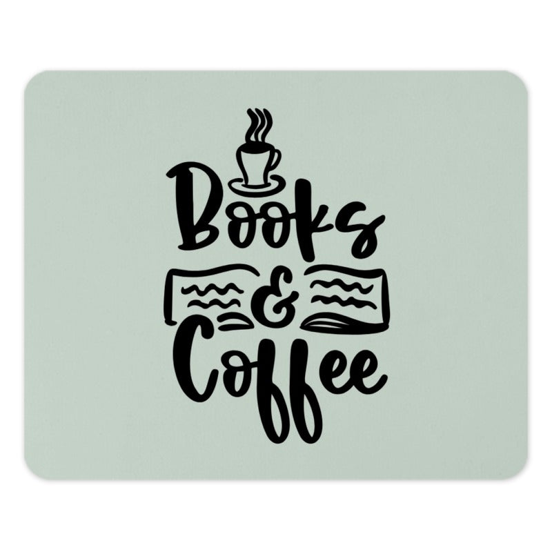 Books and Coffee Mouse Pad, Cute Desk Accessories, Office Decor, Reader Gift, Coffee Lover Gift, Bookish Gift, Unique Mousepad, Desk Mat - Tawshia