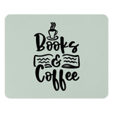Books and Coffee Mouse Pad, Cute Desk Accessories, Office Decor, Reader Gift, Coffee Lover Gift, Bookish Gift, Unique Mousepad, Desk Mat - Tawshia