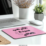Arabic Mother's Day Mouse Pad, World's Best Mom Gift, Pink Mousepad, Cute Hearts Design, Gift for Her, Unique Office Decor - Tawshia