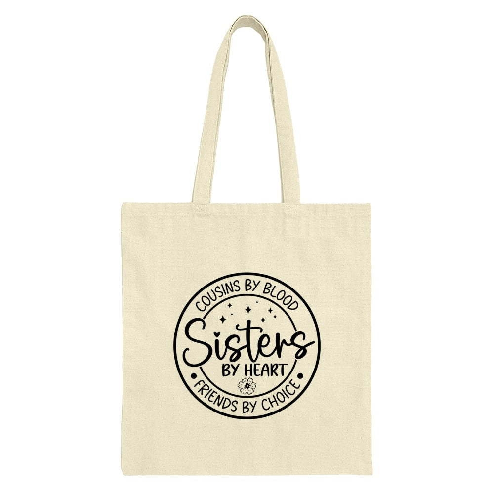 Cousins by Blood Tote Bag, Sisters by Heart, Friends by Choice Bag, Family Gift Bag, Best Cousin Bag, Everyday Carry Bag - Tawshia