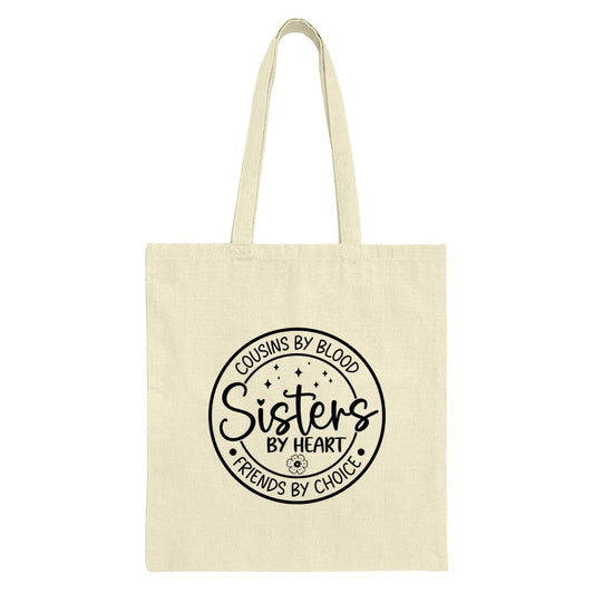 Cousins by Blood Tote Bag, Sisters by Heart, Friends by Choice Bag, Family Gift Bag, Best Cousin Bag, Everyday Carry Bag - Tawshia
