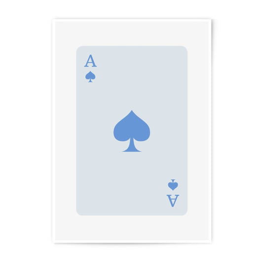 Ace of Spades Photographic Print, Playing Card Wall Art, Modern Minimalist Home Decor, Poker Room Art, Card Game Gift, Lucky Wall Hanging - Tawshia