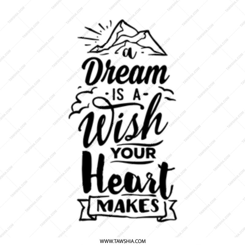 Dream Wish Heart Mug, Inspirational Quote Mug, Motivational Coffee Mug, Gift for Dreamers, Heart Mug, Mountain Mug, Wish Mug - Tawshia