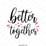 Better Together Tote Bag, Cute Graphic Tote, Everyday Carry Bag, Trendy Canvas Bag, Market Tote, Gift For Her, Casual Tote - Tawshia