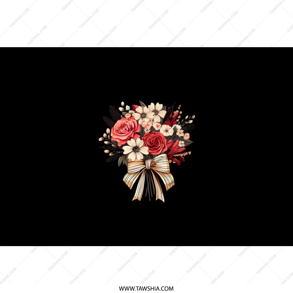Floral Bouquet Tumbler, Rose and Daisy Tumbler, Elegant Flower Gift, Gift for Her, Floral Tumbler with Straw, Botanical Design - Tawshia