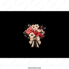 Floral Bouquet Tumbler, Rose and Daisy Tumbler, Elegant Flower Gift, Gift for Her, Floral Tumbler with Straw, Botanical Design - Tawshia