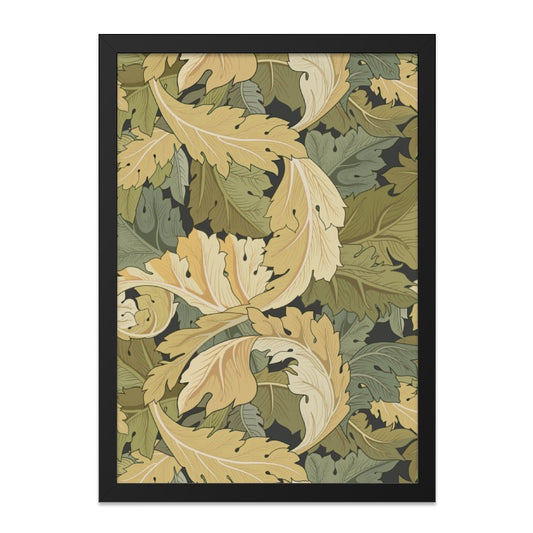 Autumn Leaves Wall Art, Botanical Print, Leaf Pattern Decor, Nature Inspired Art, Framed Wall Art, Foliage Wall Decor, Autumnal Home Decor - Tawshia