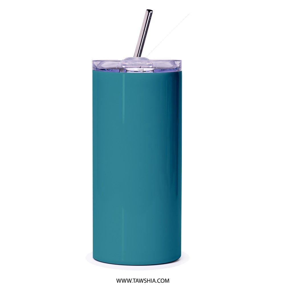 Flower Tumbler, Colorful Flower, Floral Design, Groovy Flower Tumbler, Teal Tumbler, Retro Flower Power, Gifts for Her, Tumblers with Straw - Tawshia