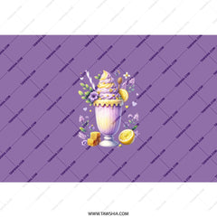 Lemon Honey Dessert Tumbler, Purple Floral Tumbler, Sweet Treat Tumbler, Tumbler Gift, Unique Drinkware, Honeycomb Design, Lemonade Cup - Tawshia