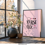 Nurse Life Framed Wall Art, Gift For Nurse, Nursing Graduation Gift, Doctor Office Decor, Pink Decor, Medical Art, Healthcare Decor - Tawshia