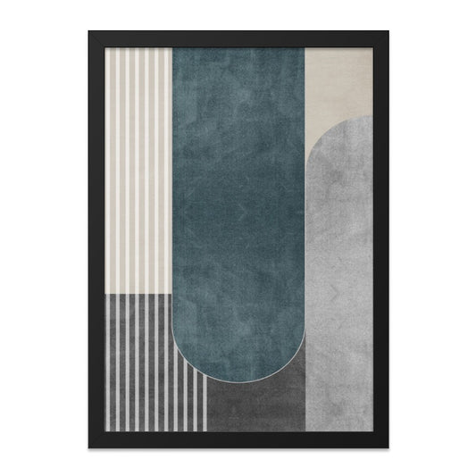 Abstract Geometric Art Wall Decor, Modern Art Print, Contemporary Wall Art, Minimalist Art, Unique Wall Hanging, Home Decor, Framed Art - Tawshia