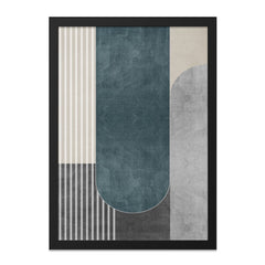 Abstract Geometric Art Wall Decor, Modern Art Print, Contemporary Wall Art, Minimalist Art, Unique Wall Hanging, Home Decor, Framed Art - Tawshia