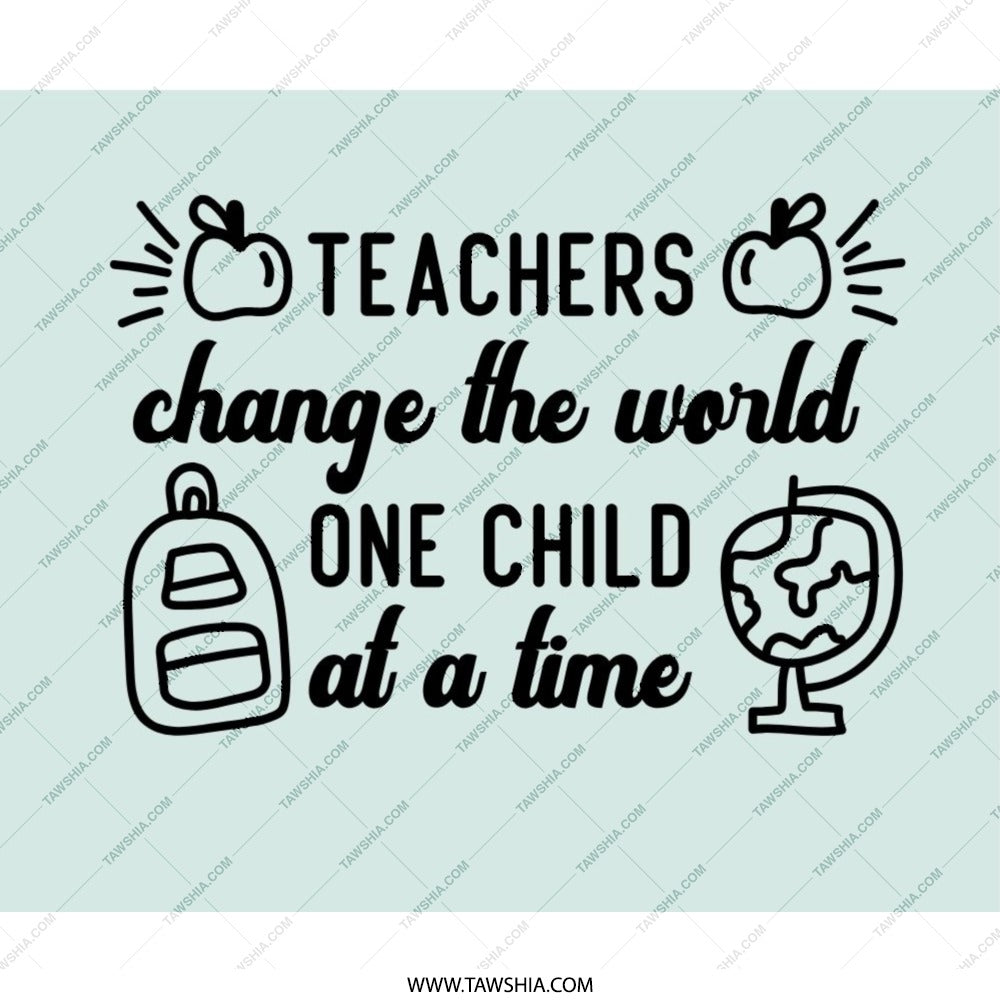 Teachers Change The World Mouse Pad, Gift for Teacher, Teacher Appreciation, Teacher Quote, Student Teacher, Teaching Mousepad - Tawshia