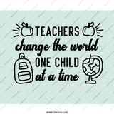 Teachers Change The World Mouse Pad, Gift for Teacher, Teacher Appreciation, Teacher Quote, Student Teacher, Teaching Mousepad - Tawshia
