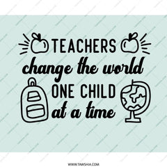 Teachers Change The World Mouse Pad, Gift for Teacher, Teacher Appreciation, Teacher Quote, Student Teacher, Teaching Mousepad - Tawshia