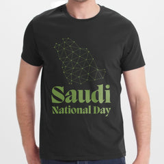 Saudi National Day Map Design T-shirt product type