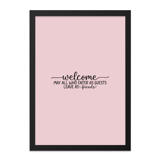 Welcome Guests Wall Art, Friendship Quote Print, Home Decor Sign, Inspirational Saying, Entryway Art, Greeting Sign - Tawshia