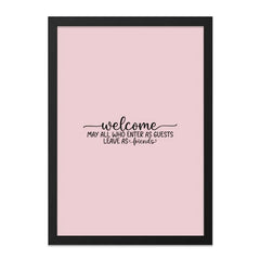 Welcome Guests Wall Art, Friendship Quote Print, Home Decor Sign, Inspirational Saying, Entryway Art, Greeting Sign - Tawshia