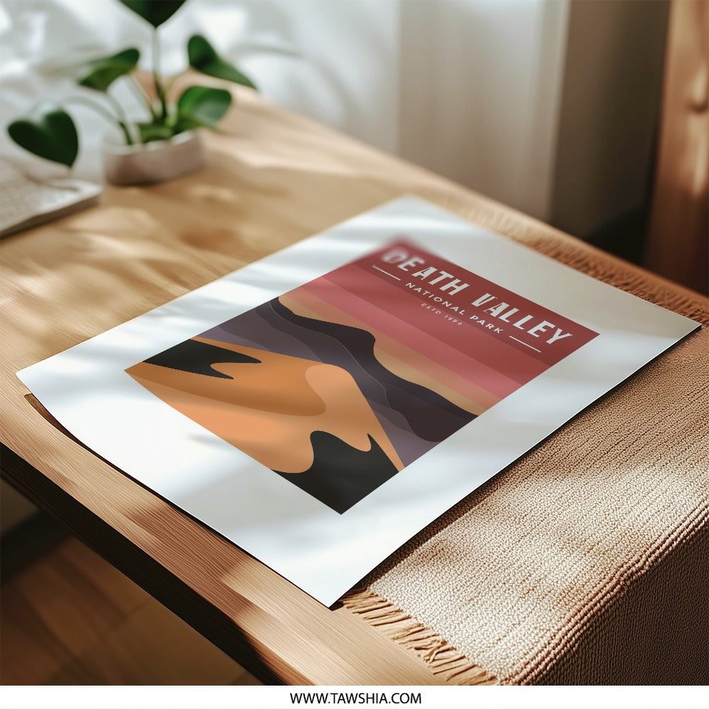 Death Valley Art Print, National Park Wall Decor, Desert Landscape Photo Print, Southwest Aesthetic Home Decor, Travel Poster, Photographic - Tawshia
