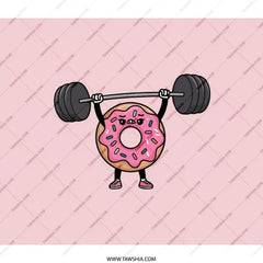 Funny Donut Gym Backpack, Weightlifting Doughnut, Cute Food Art, Gym Goer Gift, Workout Backpack, Novelty Backpack for School Travel - Tawshia