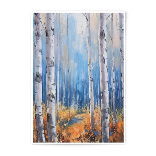 Birch Tree Photographic Print, Forest Art Print, Nature Wall Art, Landscape Photography, Home Decor, Gift Idea - Tawshia