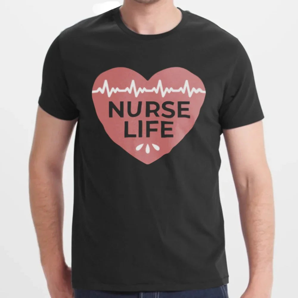 Nurse Life Graphic Black T-shirt Product