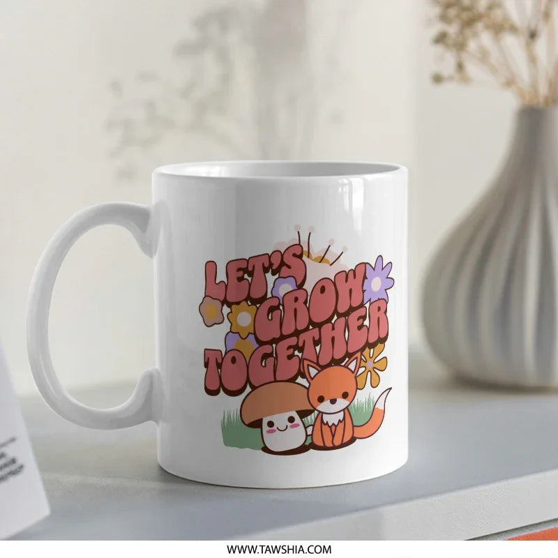 Let's Grow Together Cute Animal Themed Mug product