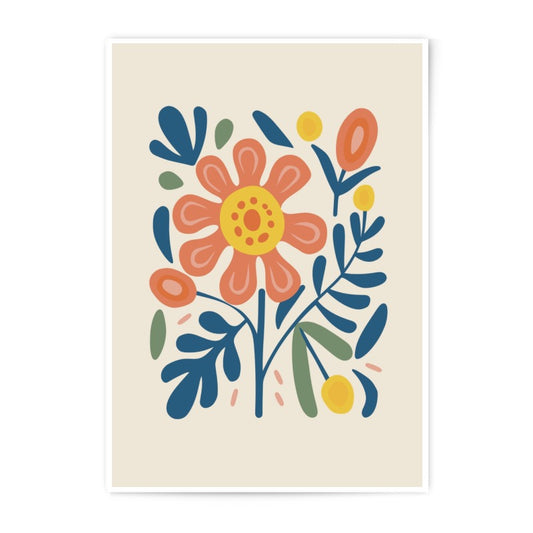 Floral Photographic Print, Abstract Flower Wall Decor, Colorful Botanical Art, Modern Home Decor, Floral Art Print - Tawshia