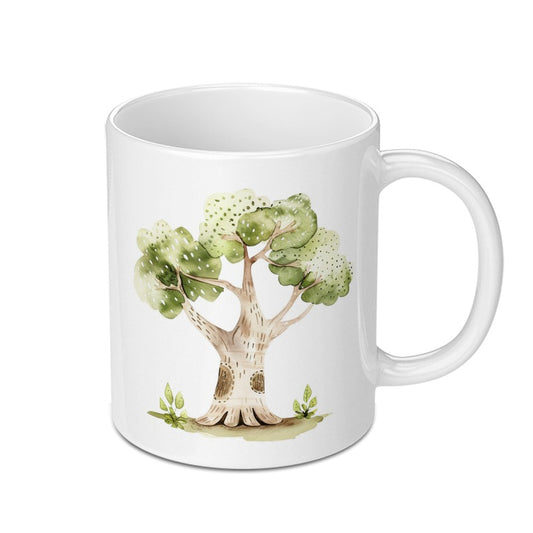 Watercolor Tree Mug, Nature Lover Gift, Tree of Life Coffee Cup, Forest Art Mug, Unique Home Decor, Whimsical Tree Design, Artistic Mug - Tawshia