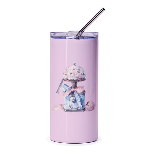 Cupcake Tumbler, Watercolor Tumbler, Sweet Treat Tumbler, Drinkware Gift, Pastel Tumbler, Cute Tumbler, Unique Tumbler, Gift for Her - Tawshia