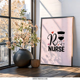 Registered Nurse Wall Art, Nurse Decor, Nurse Graduation Gift, Medical Art, Healthcare Hero Art, Nurse Appreciation Gift, Wall Decor - Tawshia