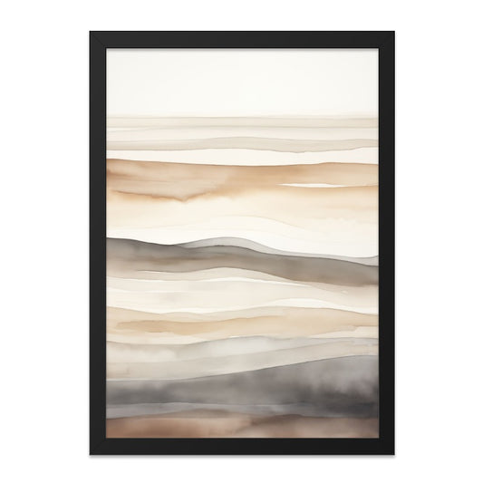 Abstract Landscape Wall Art, Minimalist Neutral Art Print, Watercolor Painting Artwork, Modern Home Decor, Calming Wall Decor - Tawshia